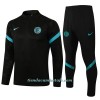 Sudadera De Entrenamiento Trajes Inter Milan Cremallera De Cuarto 2021/22 Negra - Hombre